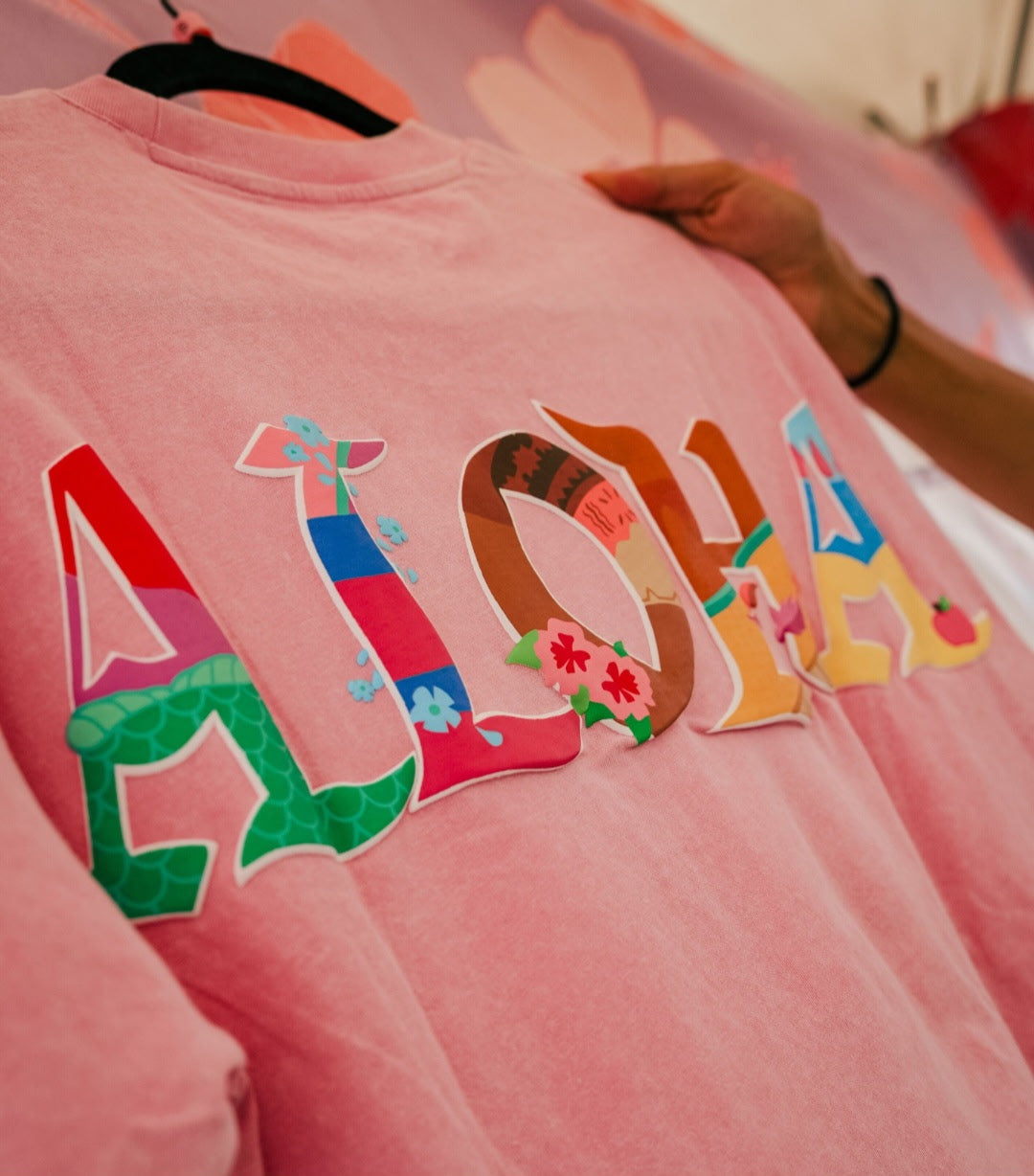 ADULT ALOHA PRINCESS OVERSIZED T-SHIRT