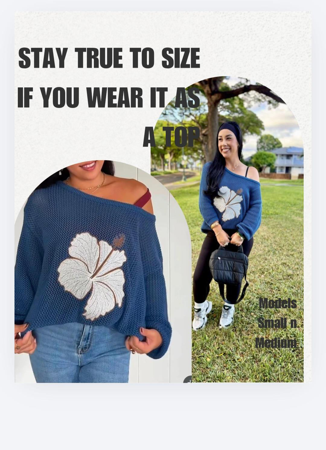 BLUE HIBISCUS SWEATER